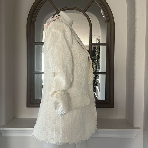 Cinq à Sept Khloe Bouclé Blazer in Gardenia, NWT, Size 4 - Picture 10 of 15